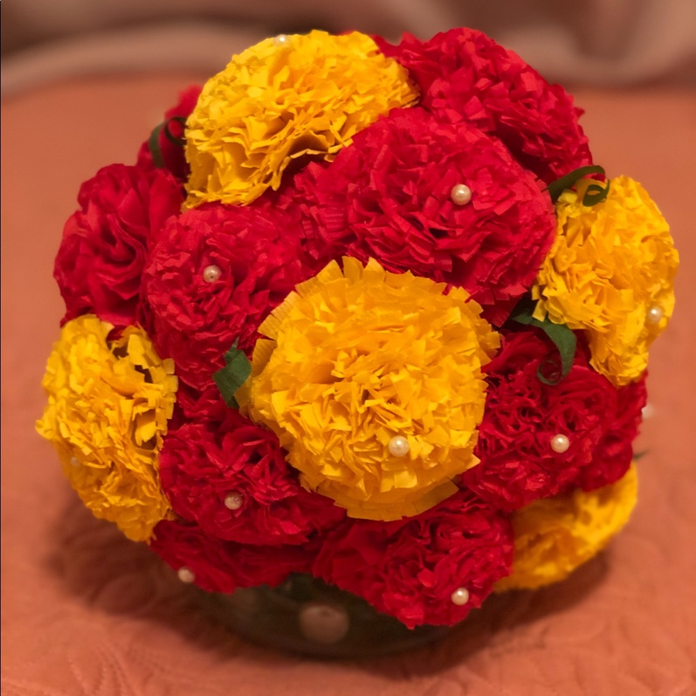 Paper flowers decoration.